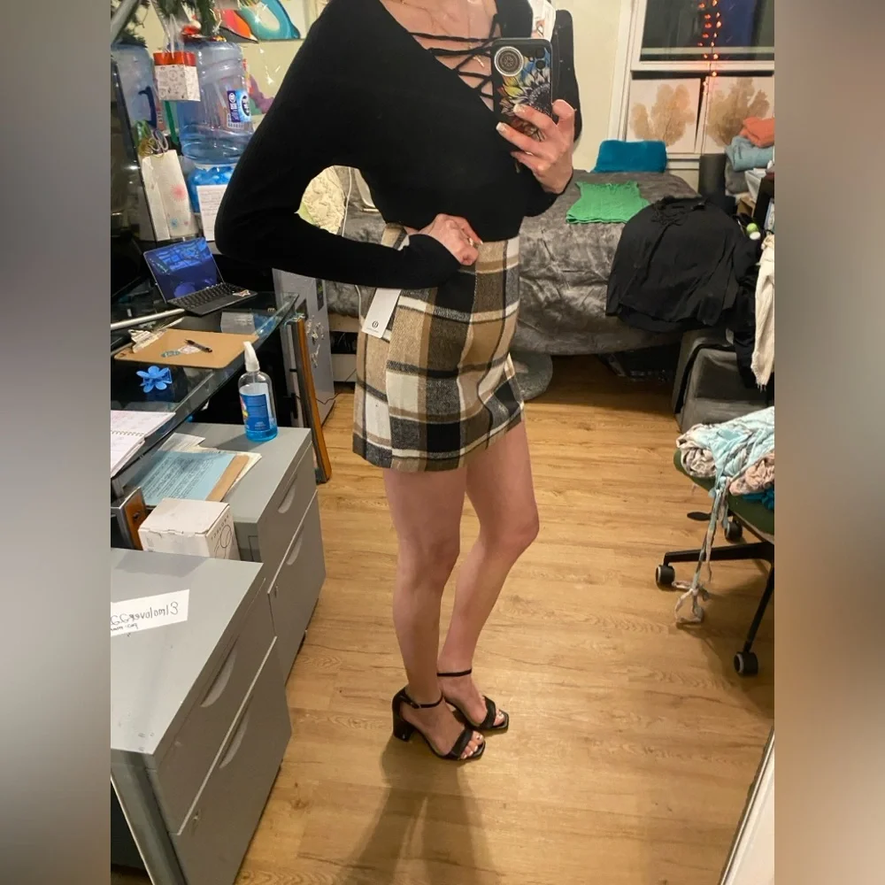 Plaid Mini Skirt